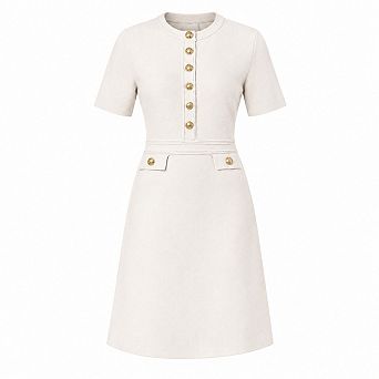 Women's Short Sleeve Crew Neck Ribbed Knit Mini Sweater Dress