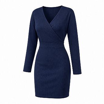 Women Long Sleeve Ribbed Knit Bodycon Sweater Dress Fall Winter Casual Party Wear