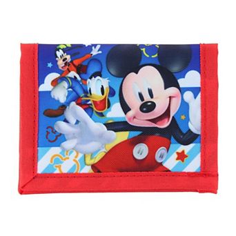 CTM Kid's Disney Mickey Mouse Bifold Hook & Loop Closure Wallet