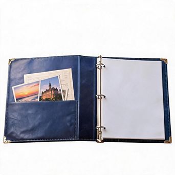 3-Hole Ring Binder, Vintage PU Texture Durable Retro Elegant Professional Office School Business