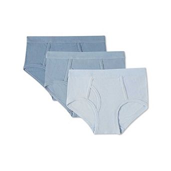 3 Pair Boys Ribbed Modal Blend Tag-Free Briefs, Solid Colors