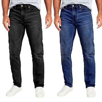 Men's 2-Pack Flex Stretch Slim Straight Jeans with 5 Pocket (Sizes, 30-42)