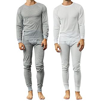 Galaxy By Harvic Men's Lightweight Thermal Set: 2 Tops & 2 Bottoms for Everyday Layering