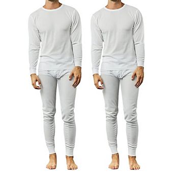 Galaxy By Harvic Men's Lightweight Thermal Set: 2 Tops & 2 Bottoms for Everyday Layering