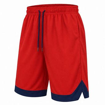 Galaxy By Harvic Men's Premium Active Moisture-Wicking Workout Mesh Shorts with Trim