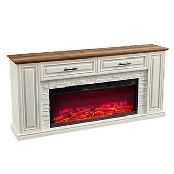 True Grip TV Stand with 42" Fireplace, Entertainment Center for TVs Up to 80 in