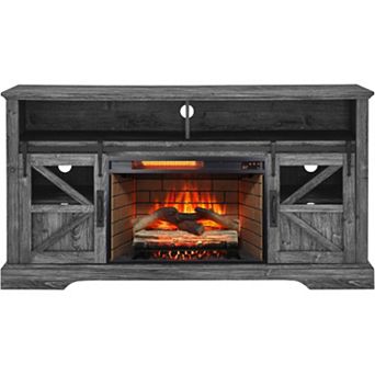 True Grip Farmhouse Fireplace TV Stand