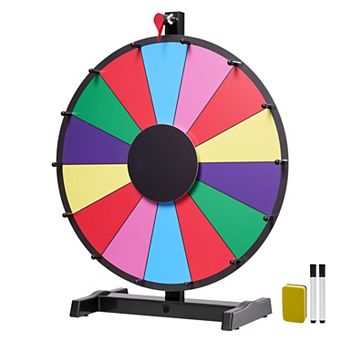 VEVOR 18 in Spinning Prize Wheel, 14 Slots Spinning Wheel with Stand
