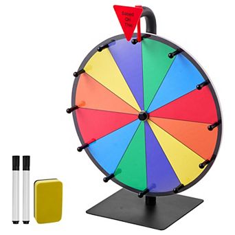 VEVOR 12 in Spinning Prize Wheel, 12 Slots Spinning Wheel with Stand