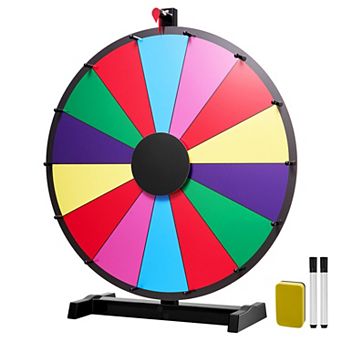VEVOR 24 in Spinning Prize Wheel, 14 Slots Spinning Wheel with Stand