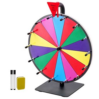 VEVOR 12 in Spinning Prize Wheel, 14 Slots Spinning Wheel with Stand