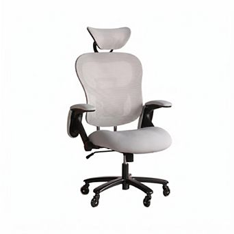 Big & Tall Mesh Ergonomic Office Chair with Adjustable Headrest, Lumbar Support & Flip-Up Arms