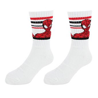 Textiel Trade Boy's Marvel The Amazing Spider-Man Ribbed Athletic Socks (2 Pair)