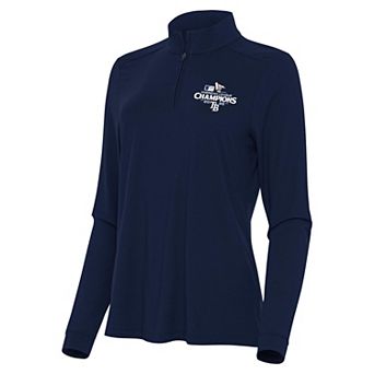Women's Antigua Tampa Bay Rays League Champs 2026 Intent 1/4 Zip Pullover