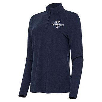 Women's Antigua Tampa Bay Rays League Champs 2026 Bright 1/4 Zip Pullover