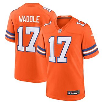 Men's Nike Jaylen Waddle Orange Denver Broncos Alternate Mile High Collection 1977 Throwback Game Jersey