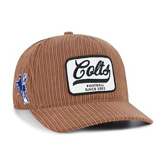 Men's '47 Brown Indianapolis Colts Throwback Corduroy Patch Hitch Adjustable Hat