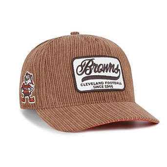 Men's '47 Brown Cleveland Browns Throwback Corduroy Patch Hitch Adjustable Hat