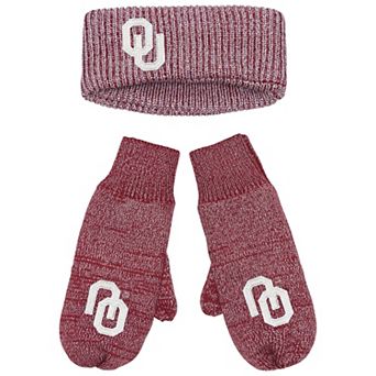 ZooZatz Oklahoma Sooners Lurex Headband & Mittens Bundle