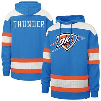 Men's '47 Blue Oklahoma City Thunder Score Win Home Fleece Hoodie