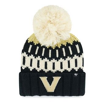 Unisex '47 Black Vanderbilt Commodores Seasonal Chainstitch Knit Hat with Pom