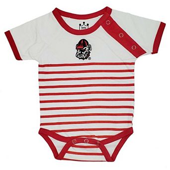 Newborn & Infant Little King Red/White Georgia Bulldogs Shoulder Snap Bodysuit