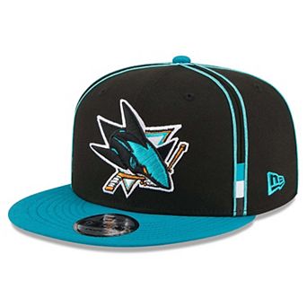 Men's New Era Black/Teal San Jose Sharks 9FIFTY Soutache Snapback Hat