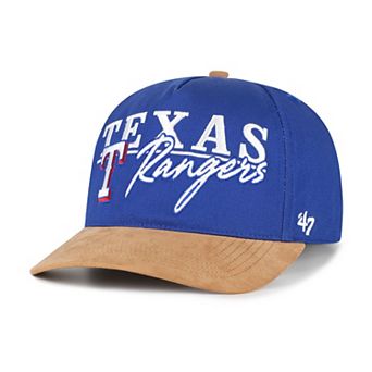 Men's '47 Royal/Light Brown Texas Rangers Scribe Line Hitch Adjustable Hat