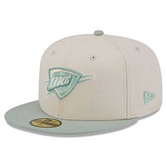 Men's New Era Cream/Light Green Oklahoma City Thunder Color Pack 2-Tone 59FIFTY Fitted Hat