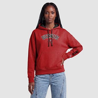 Women's Champion Red/Black Tampa Bay Buccaneers Contrast Liner Hoodie