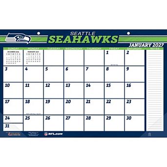 "Seattle Seahawks 17"" x 11"" Desk Pad Calendar"