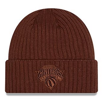 Men's New Era Brown New York Knicks Color Pack Cuffed Knit Hat