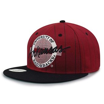 Unisex The Game Cardinal/Black Arkansas Razorbacks '90 Pinstripe Snapback Hat