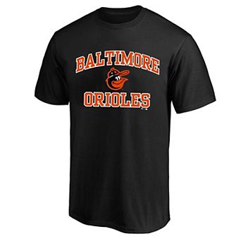 Men's Fanatics Black Baltimore Orioles Big & Tall Cooperstown Collection Heart & Soul T-Shirt