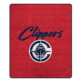 "Pegasus LA Clippers Echo Script Fade 50"" x 60"" Ultra Soft Throw Blanket"