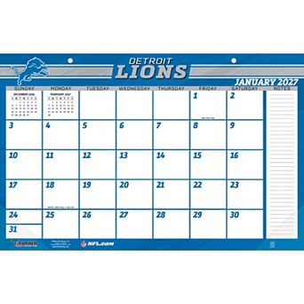 "Detroit Lions 17"" x 11"" Desk Pad Calendar"