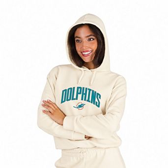 Women's Fanatics Cream Miami Dolphins Plus Size Hoodie & Pants Lounge Set
