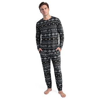 Men's Concepts Sport Black Las Vegas Raiders Jubilee Long Sleeve T-Shirt & Pant Set
