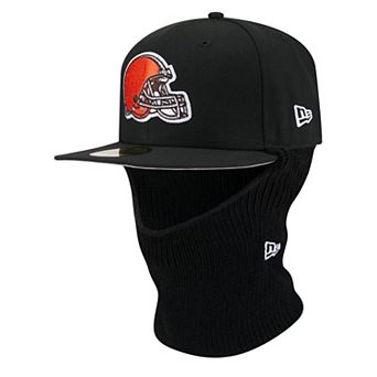 Men's New Era Black Cleveland Browns 59FIFTY Balaclava Fitted Hat