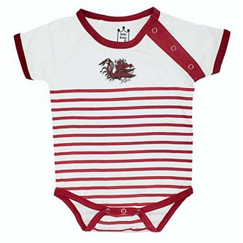 Newborn & Infant Little King Garnet/White South Carolina Gamecocks Shoulder Snap Bodysuit