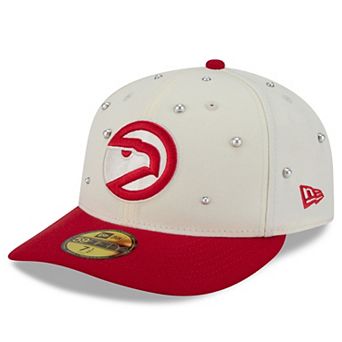 Men's New Era Cream/Red Atlanta Hawks Pearl 59FIFTY Fitted Hat