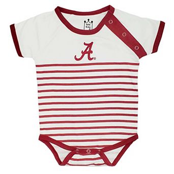 Newborn & Infant Little King Crimson/White Alabama Crimson Tide Shoulder Snap Bodysuit
