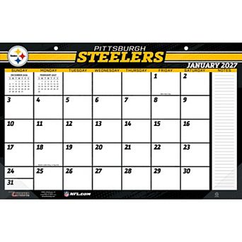"Pittsburgh Steelers 17"" x 11"" Desk Pad Calendar"