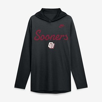 Men's Nike Black Oklahoma Sooners Tri-Blend Dri-FIT Long Sleeve Hooded T-Shirt