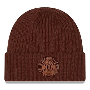 Men's New Era Brown Denver Nuggets Color Pack Cuffed Knit Hat