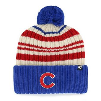 Youth '47 Royal Chicago Cubs Snow Fort Cuffed Knit Hat with Pom