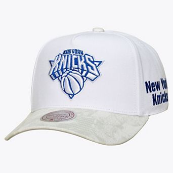 Men's Mitchell & Ness White New York Knicks Ghosted Pro Adjustable Hat