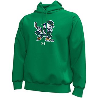 Men's Under Armour Kelly Green Notre Dame Fighting Irish Core Icon Fleece Pullover Hoodie