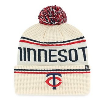 Men's '47 Natural Minnesota Twins Quattrle Cuffed Knit Hat with Pom