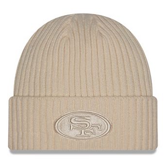 Men's New Era Cream San Francisco 49ers Color Pack Cuffed Knit Hat